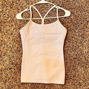Lululemon Athletica White Tank Top With Built In Bra